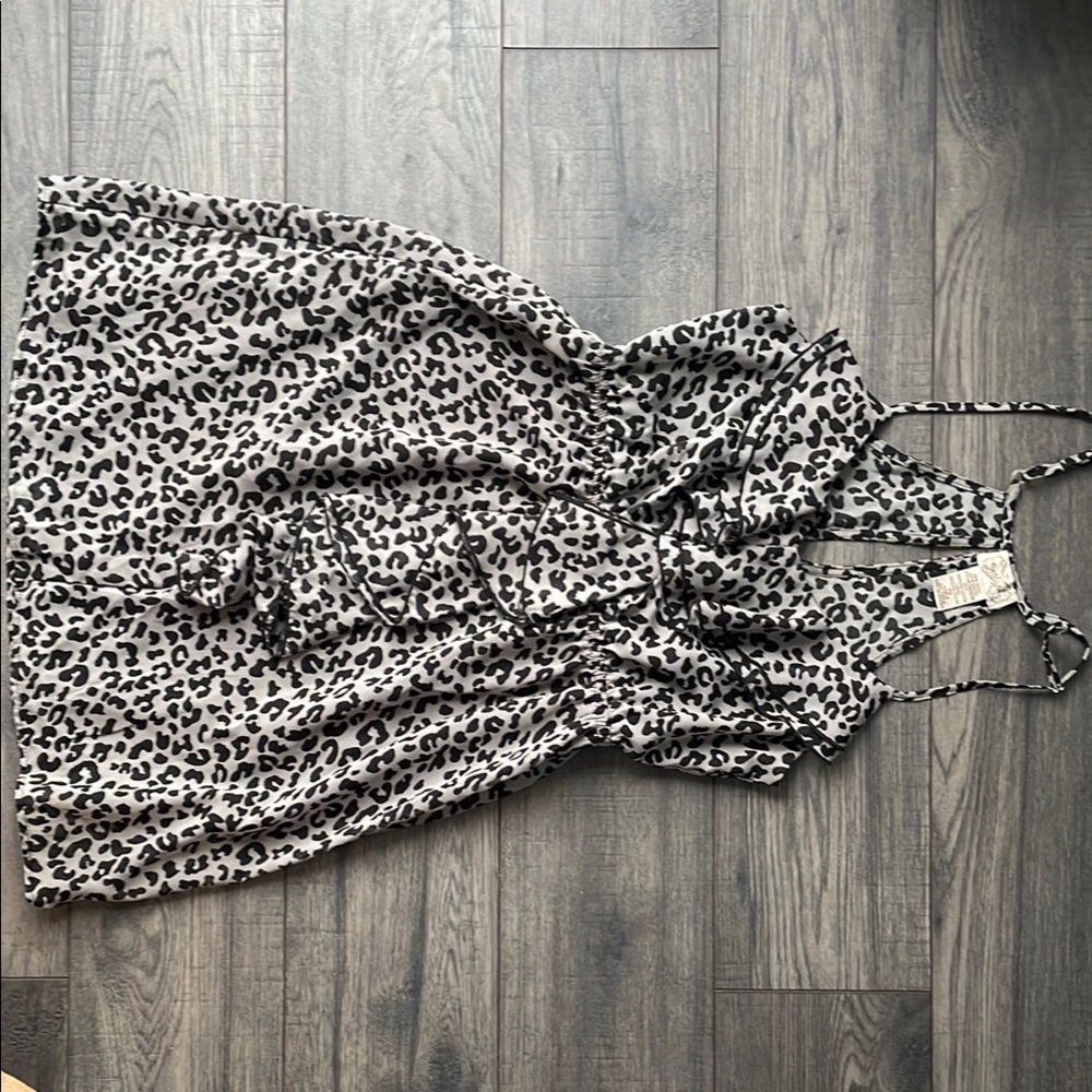 Eyelash Couture Leopard Print Midi Dress